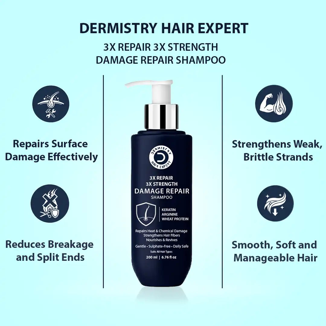 Damage Repair Shampoo | Keratin & Arginine | Dermistry