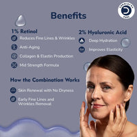 1% Retinol 2% Hyaluronic Acid Face Serum for Skin Care