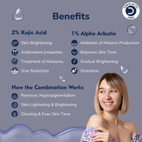 2% Kojic Acid & 1% Alpha Arbutin Serum for Dark Spot