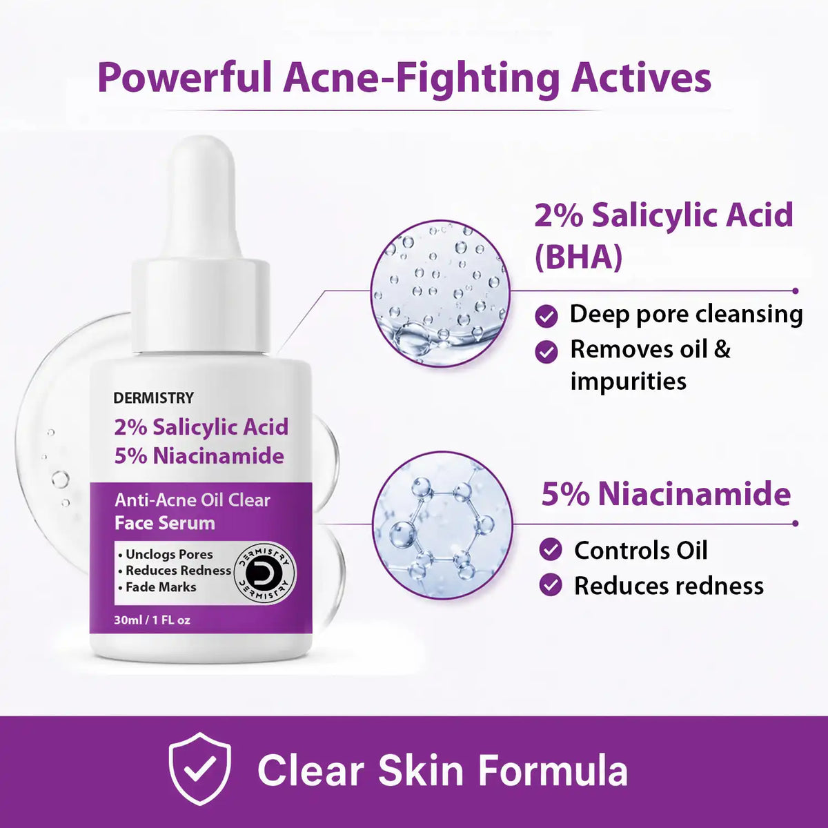 Salicylic Acid Serum for Acne-Prone Skin | Dermistry