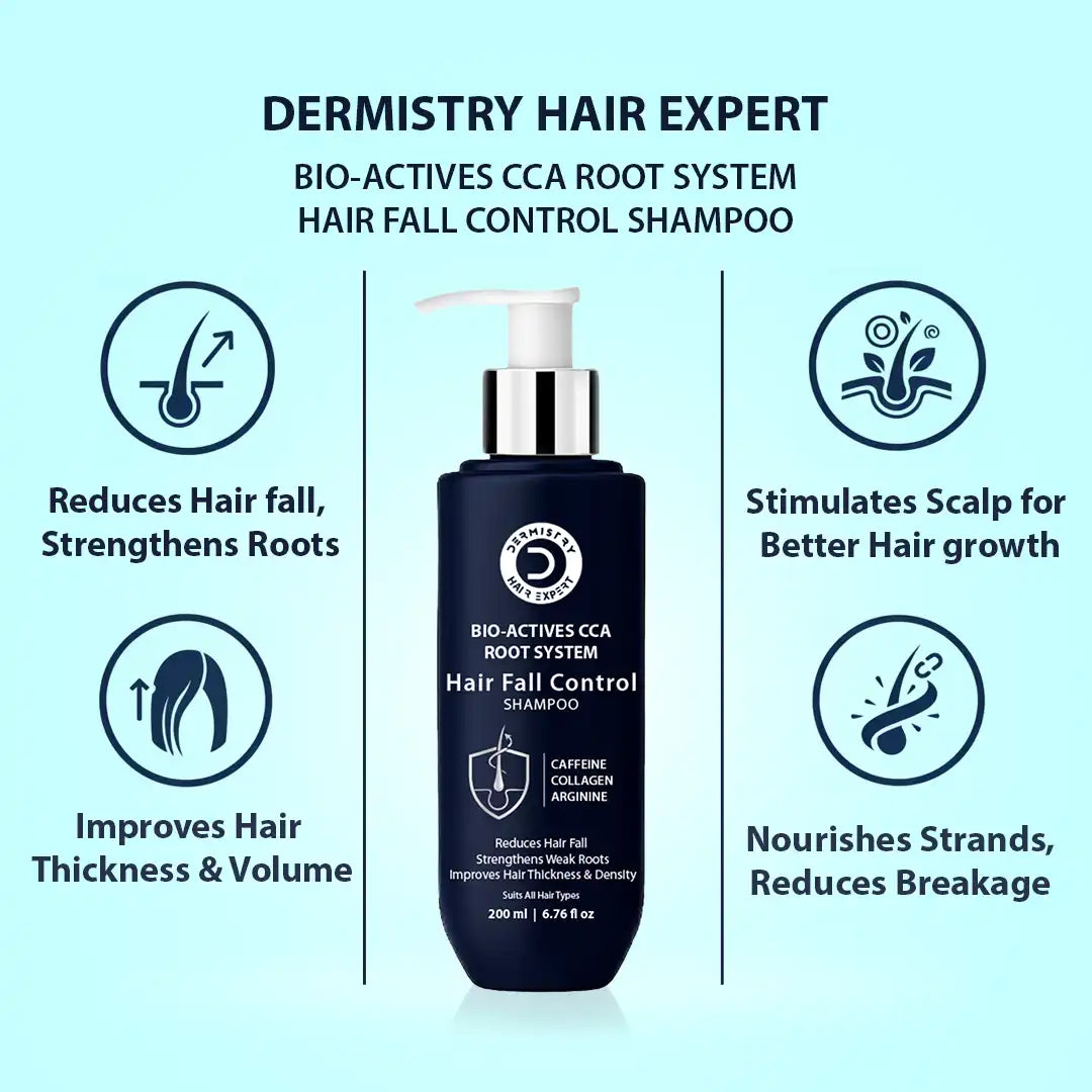Hair Fall Control Shampoo with Caffeine & Arginine | Dermistry