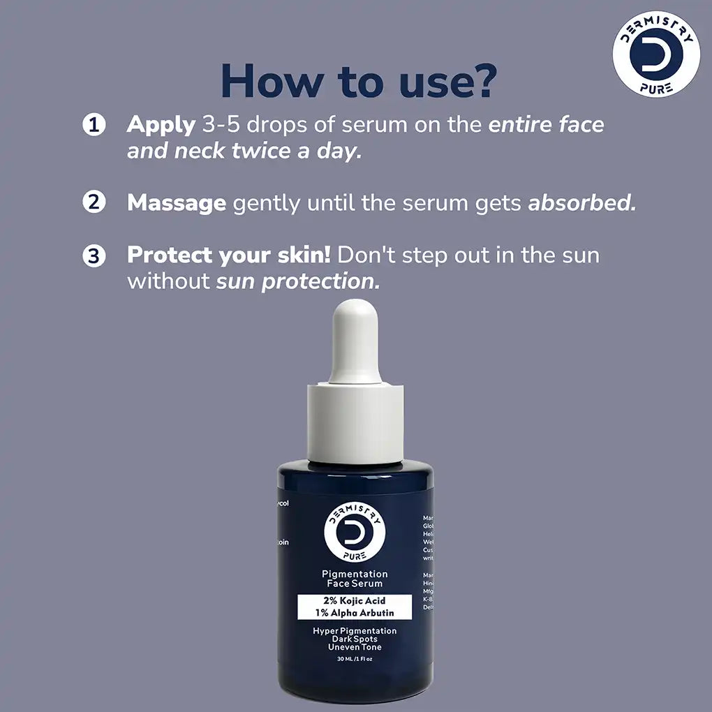 2% Kojic Acid & 1% Alpha Arbutin Serum for Dark Spot