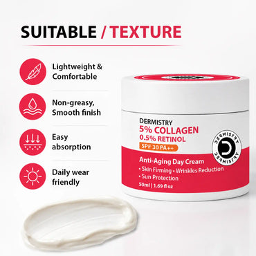Anti-Ageing Retinol Collagen Day Face Cream for Skin