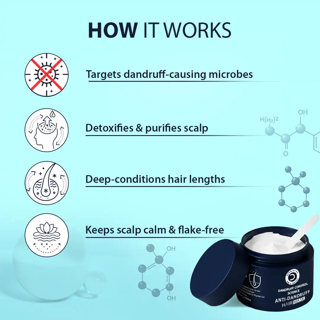 Anti Dandruff Hair Mask for Flake Control & Healthy Scalp | Dermistry