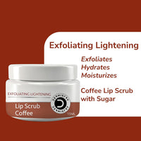 Coffee exfoliating lip scrub jar