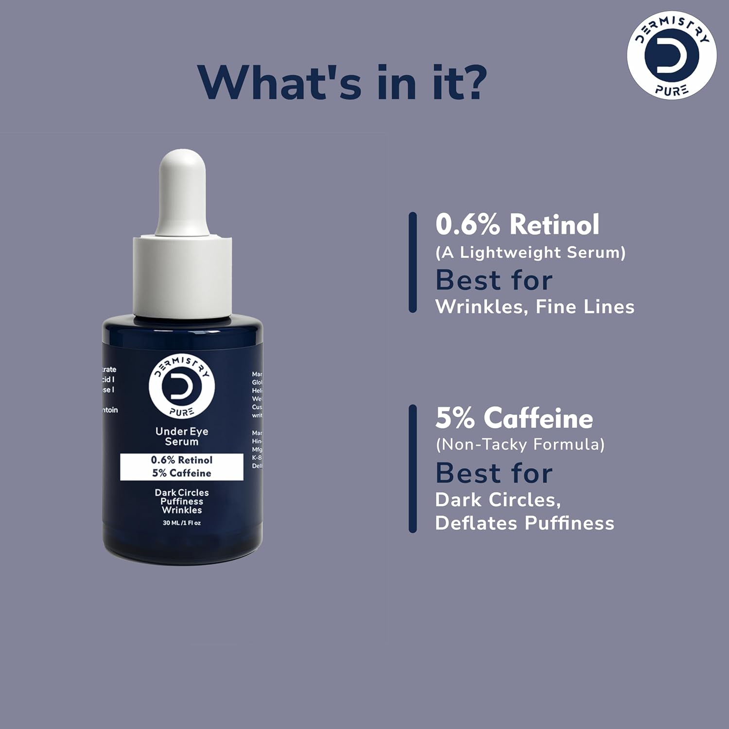 Dark circle reduction eye serum