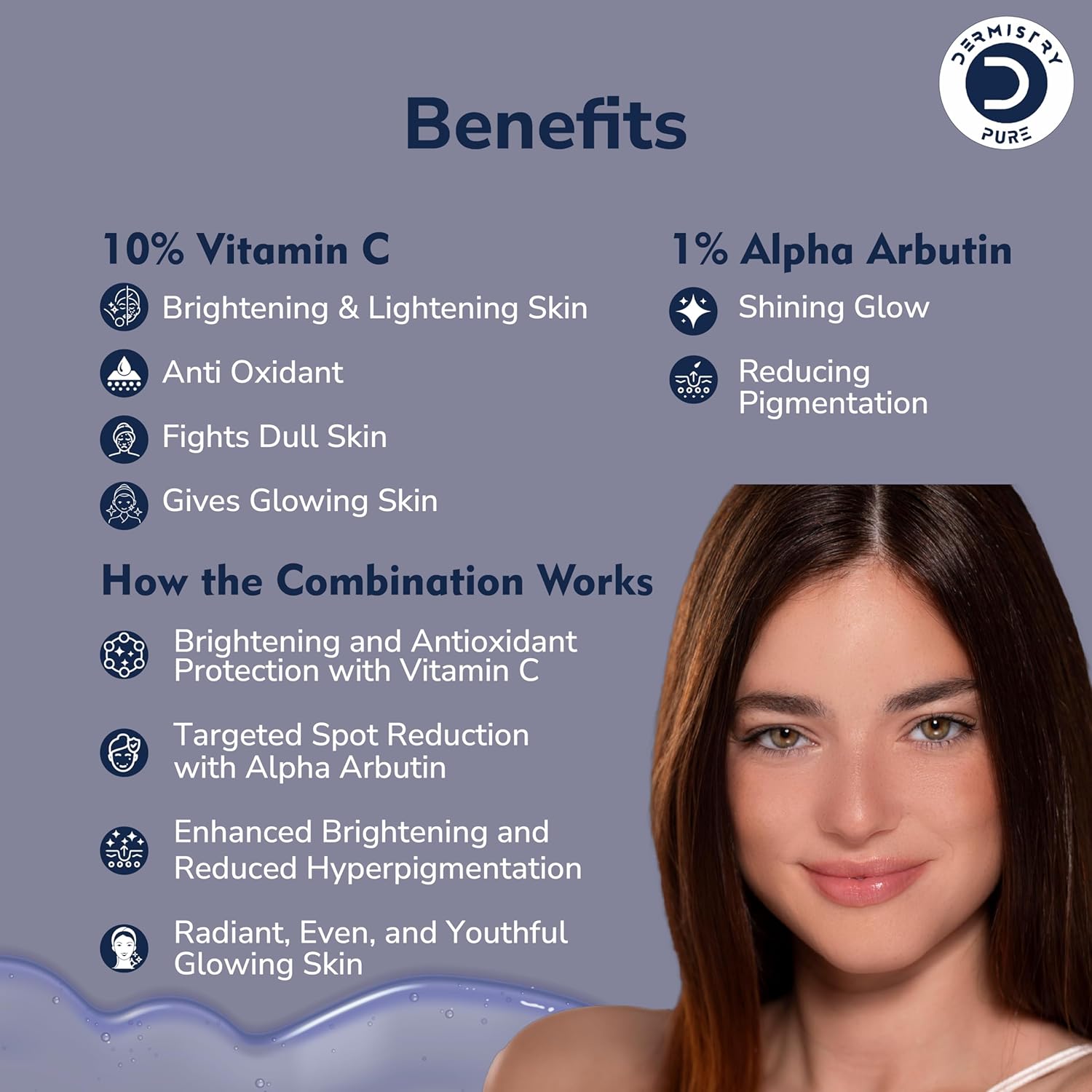 Face brightening serum with vitamin C