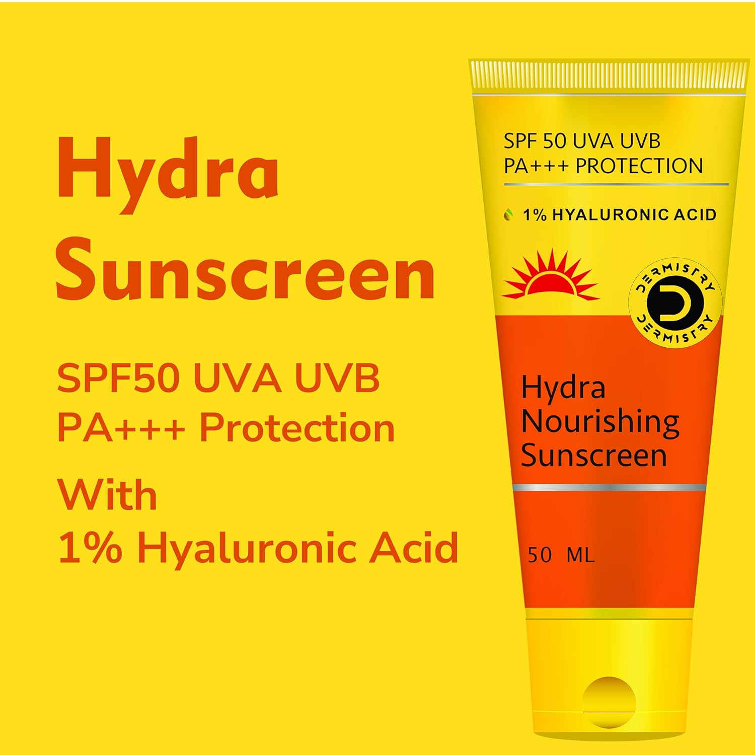Hyaluronic acid sunscreen bottle