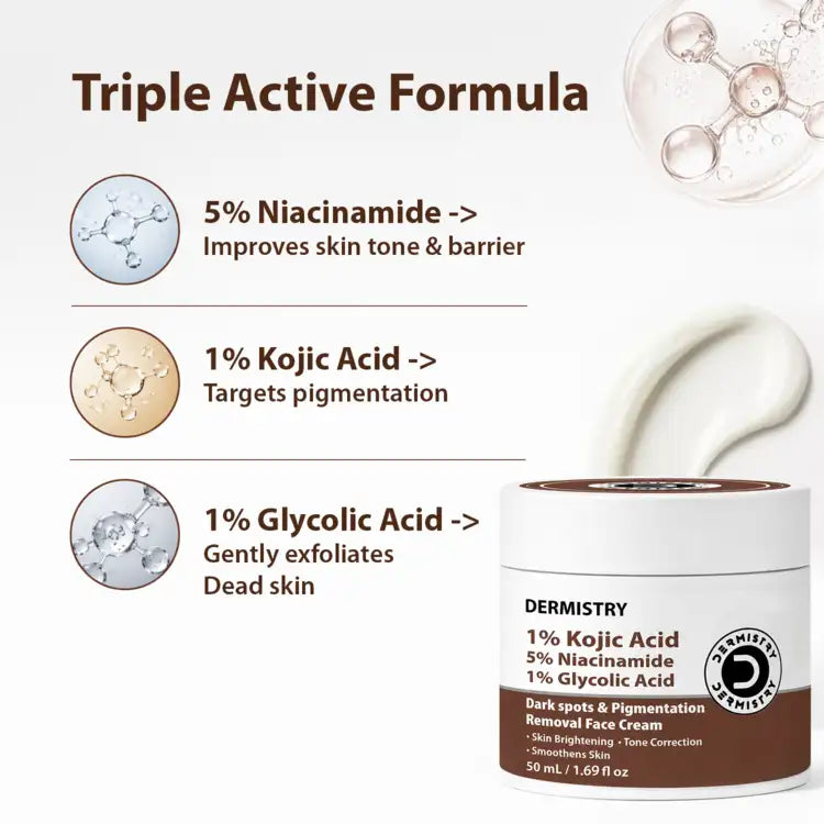 Kojic Acid Cream for Pigmentation Removal & Bright Skin