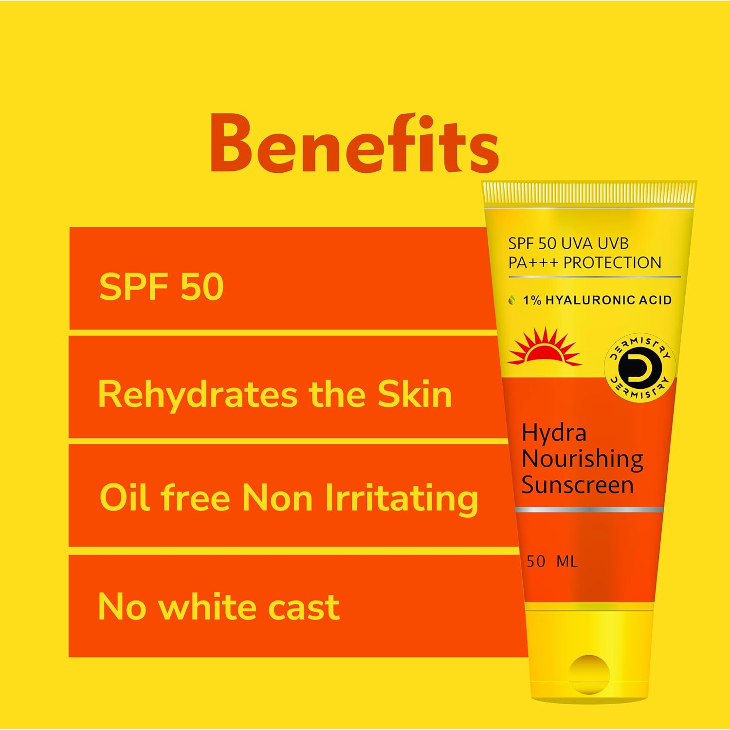 Moisturizing sunscreen with hyaluronic acid