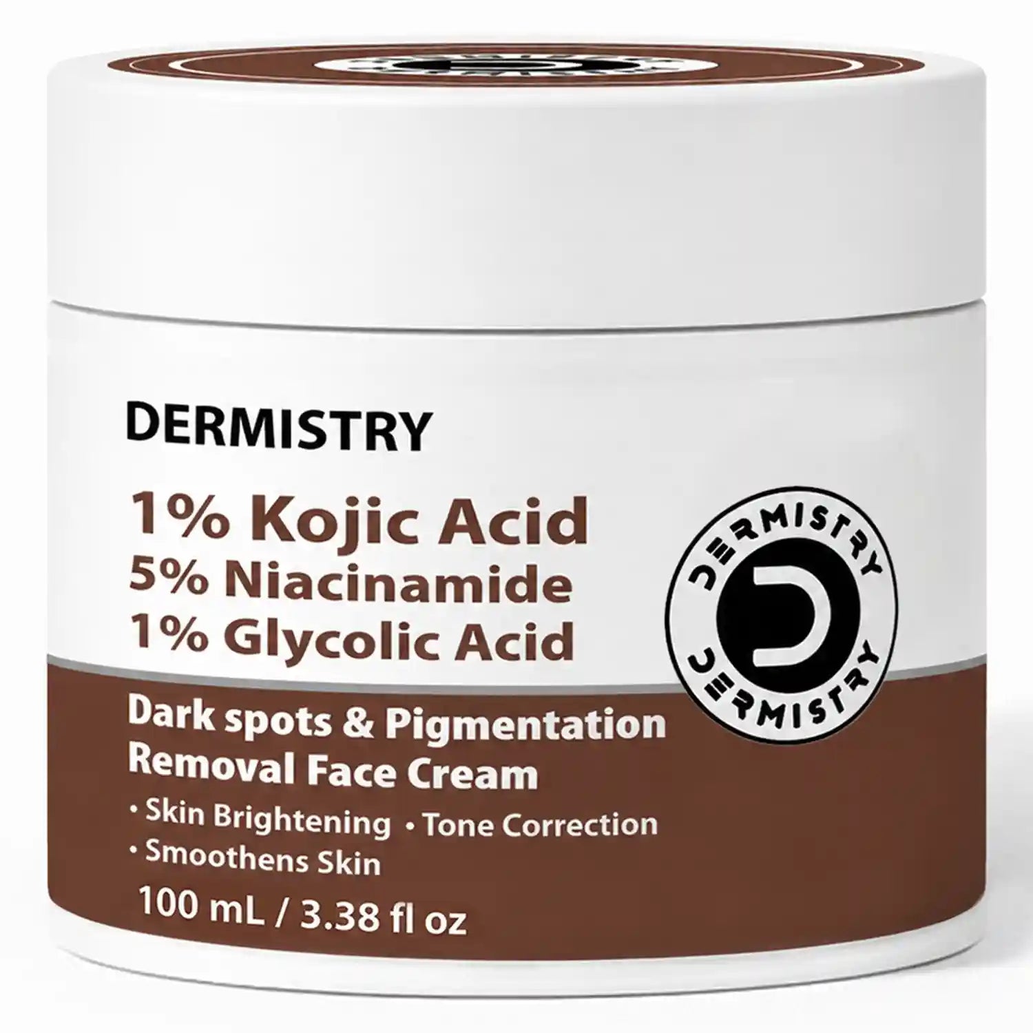 Dermistry 1% Kojic Acid 5% Niacinamide 1% Glycolic Acid Dark spots & Pigmentation Removal Face Cream