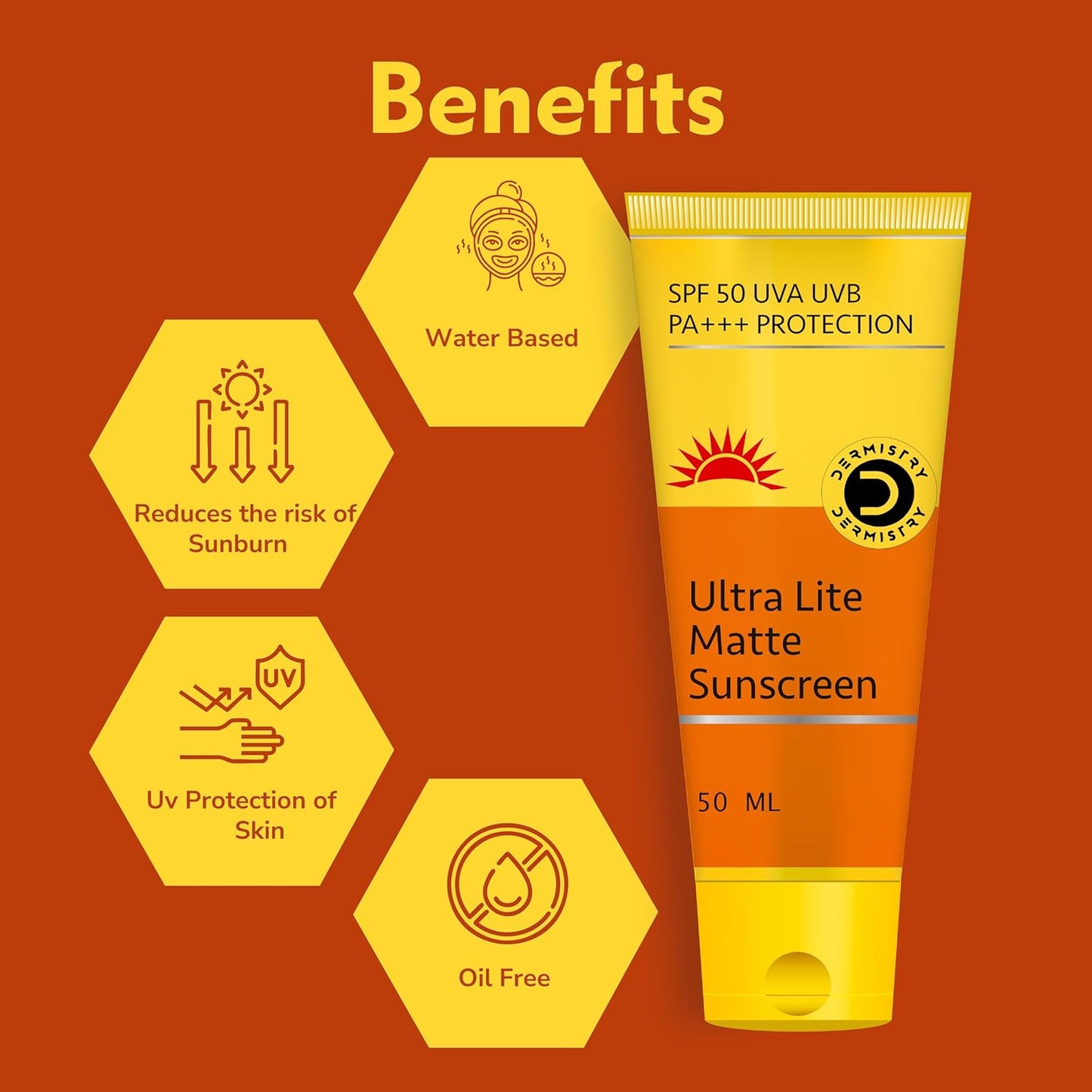 SPF 50 matte sunblock
