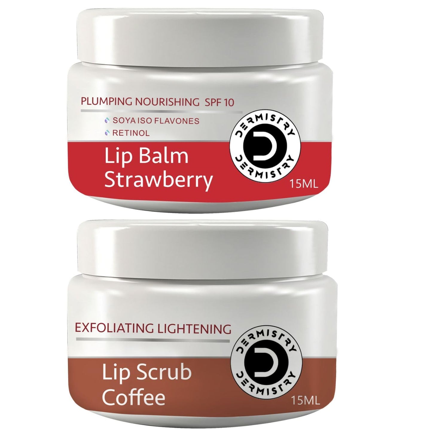 Strawberry Flavor Lip Balm & Coffee Lip Scrub Combo Pack